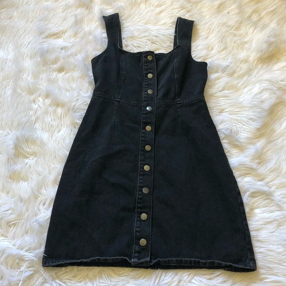 black jean dress